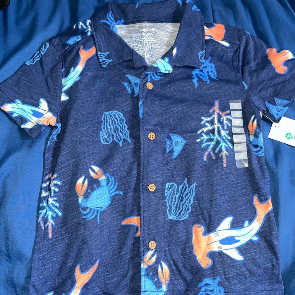 Hawaii print polo kids boys